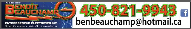 Benoît Beauchamp entrepreneur électricien Inc.