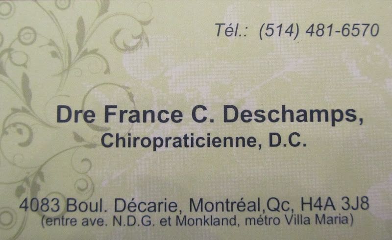 Dre France Deschamp chiropraticienne, DC
