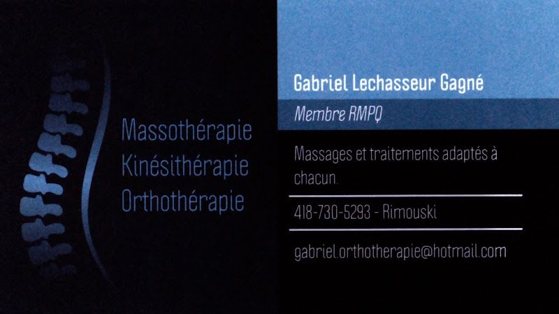 Gabriel Lechasseur Gagné - Massothérapeute Rimouski