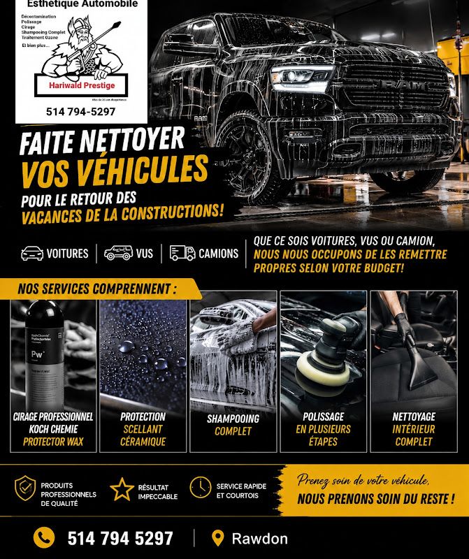Hariwald Prestige Esthétique Automobile Lanaudière