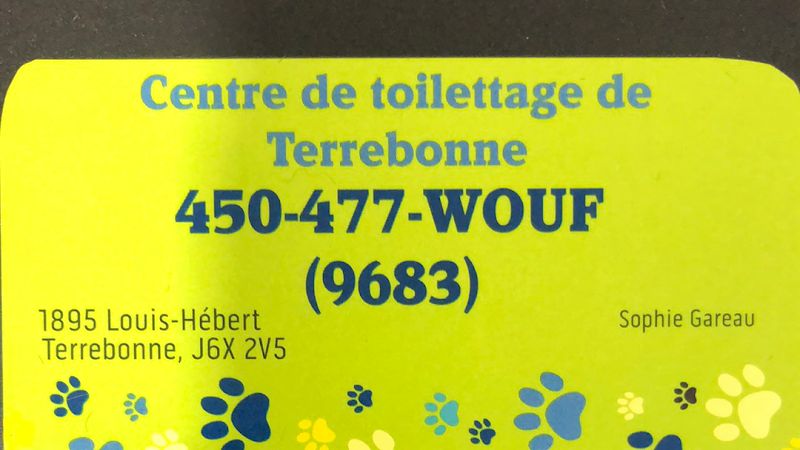 Salon de toilettage Terrebonne